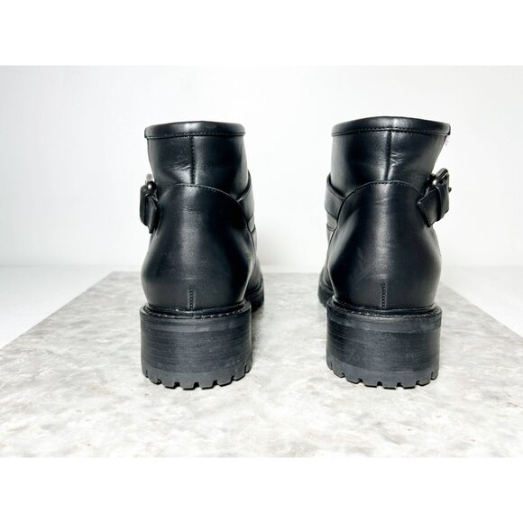 Fendi Women's Shearling Fur Lining Moto Ankle Boots in Black - Sz 40 (9.5) - Picture 7 of 10